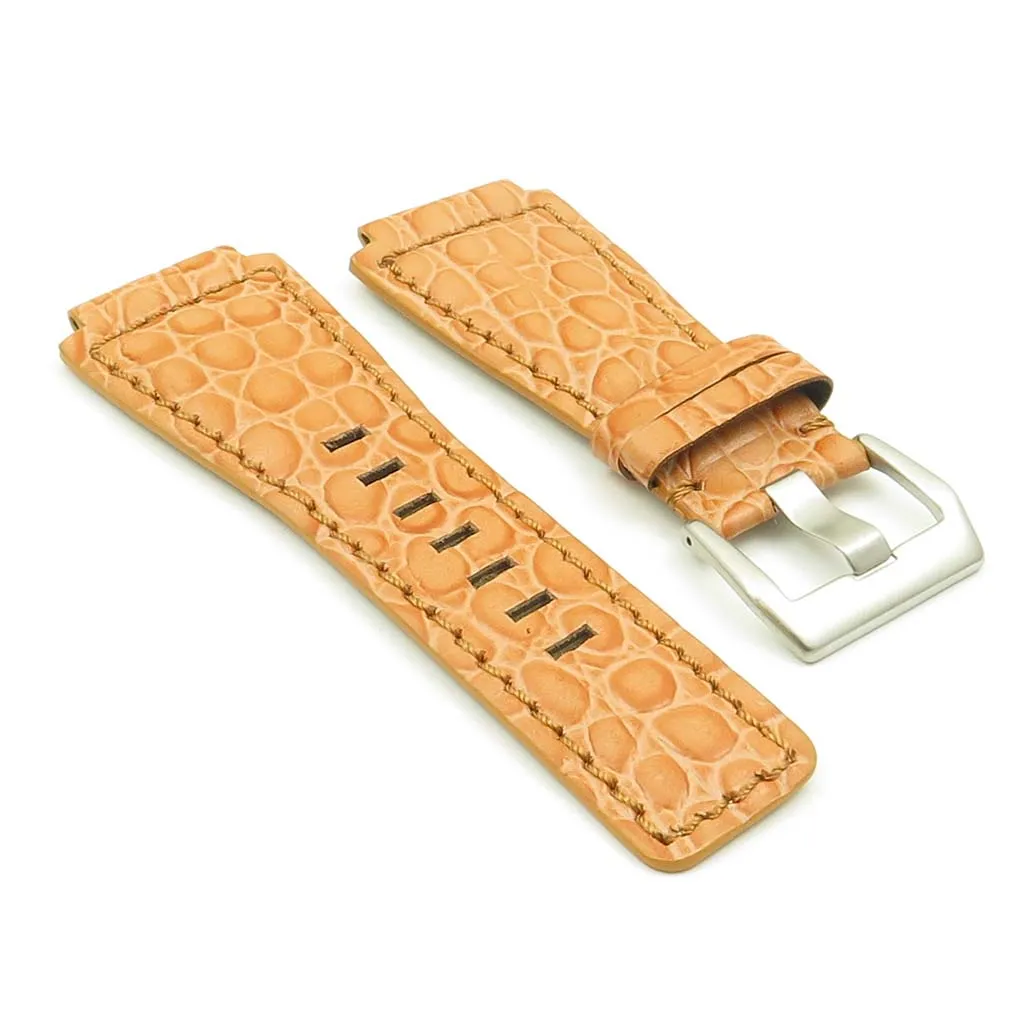 DASSARI Boulder Alligator Embossed Leather Strap for Bell & Ross