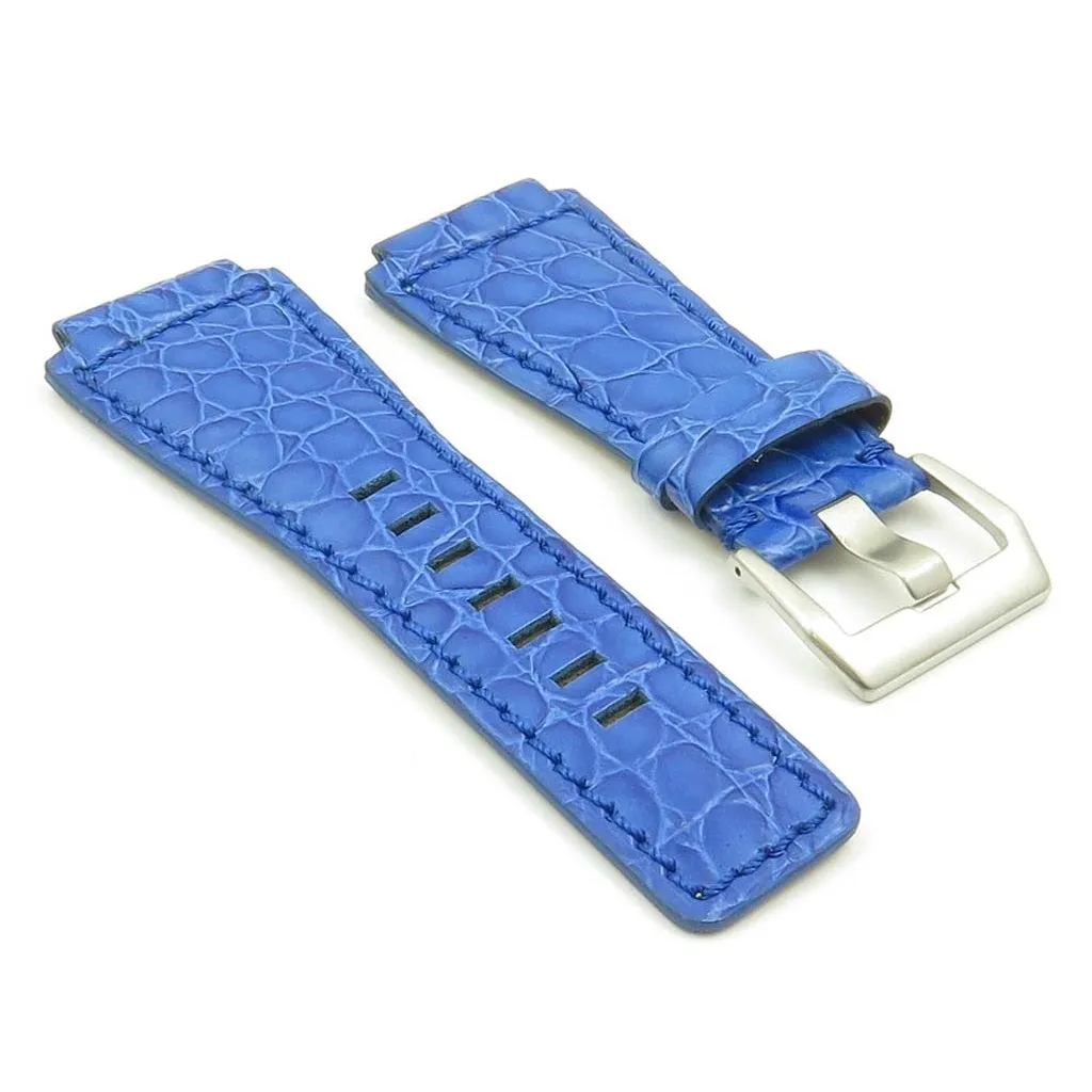 DASSARI Boulder Alligator Embossed Leather Strap for Bell & Ross