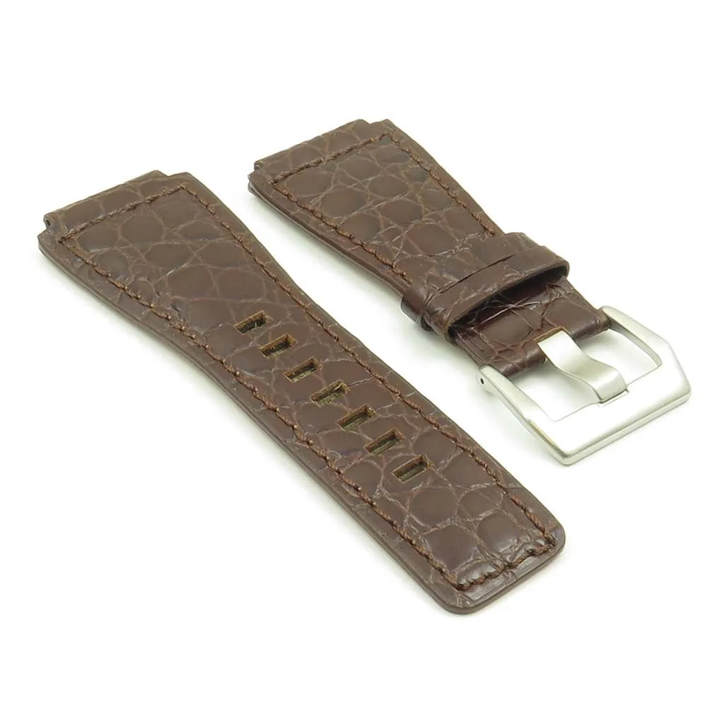 DASSARI Boulder Alligator Embossed Leather Strap for Bell & Ross