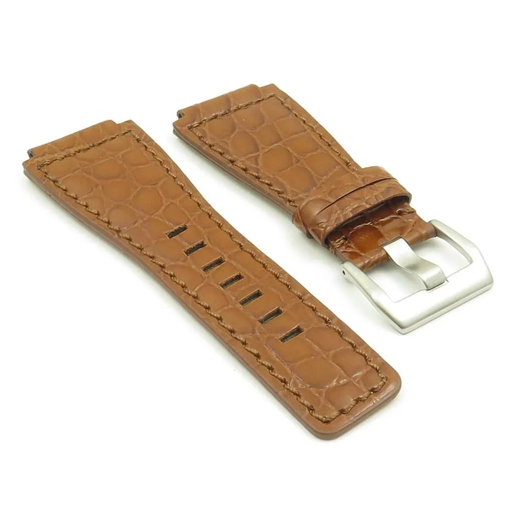 DASSARI Boulder Alligator Embossed Leather Strap for Bell & Ross