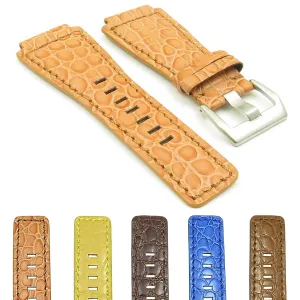 DASSARI Boulder Alligator Embossed Leather Strap for Bell & Ross