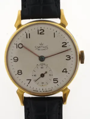 DELUXE SMITHS HORN LUG WRISTWATCH A304 c1952 SERVICED MINGOLD GP CASE