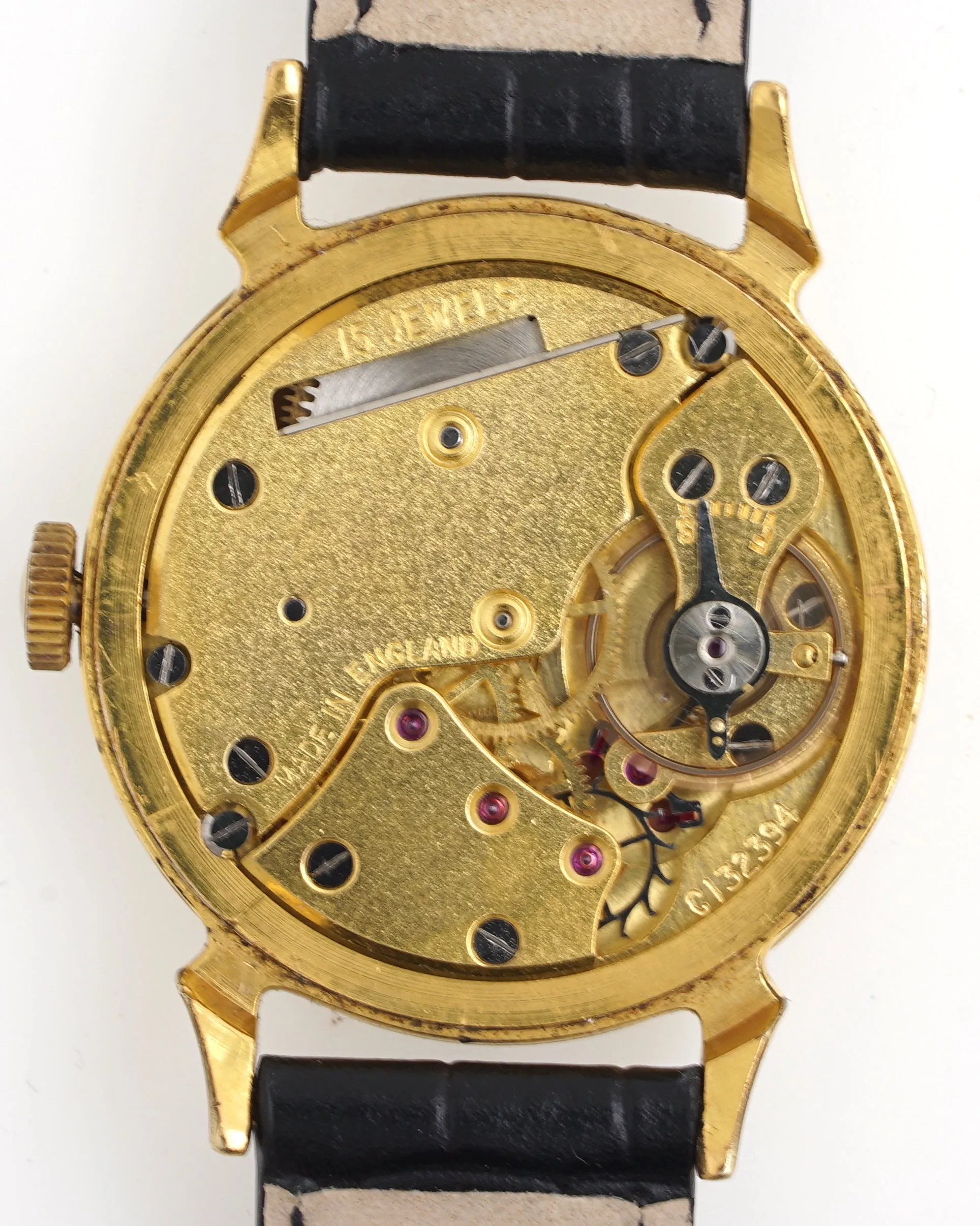 DELUXE SMITHS HORN LUG WRISTWATCH A304 c1952 SERVICED MINGOLD GP CASE