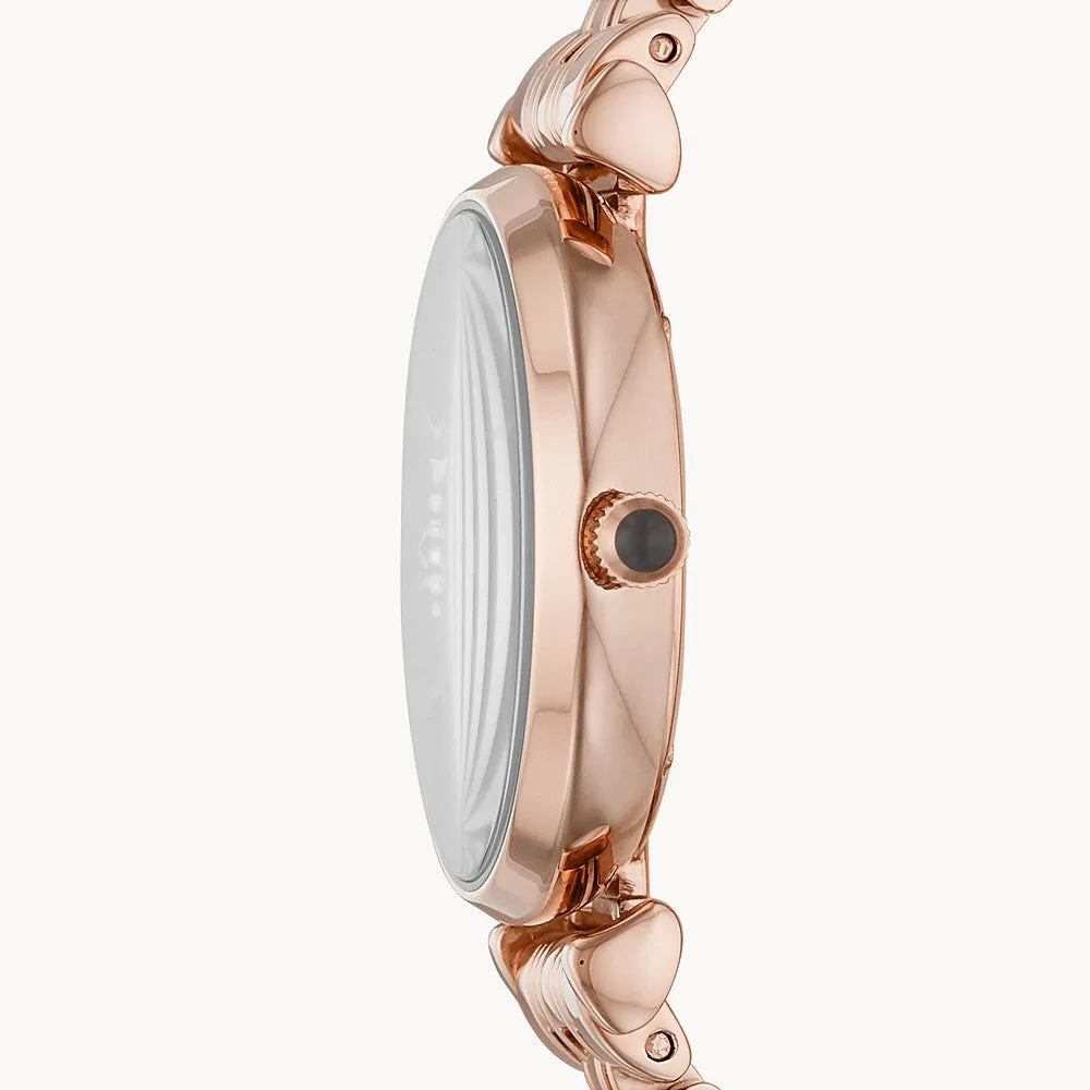 EA Watch Two-Hand Rose Gold Ladies