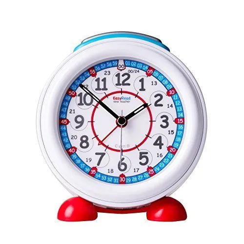 Easy Read - Alarm Clocks - 24hr - Red/Blue