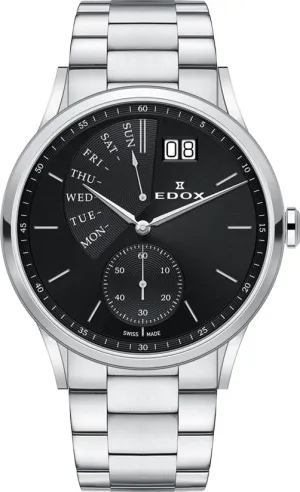 Edox Watch Les Vauberts Day Date Retrograde