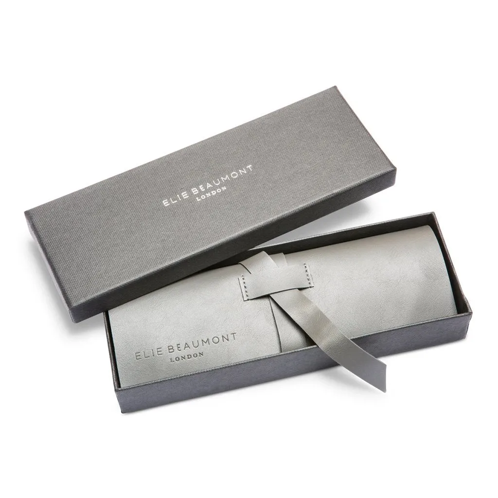 Elie Beaumont Large Oxford Watch |White Dial Tan Strap