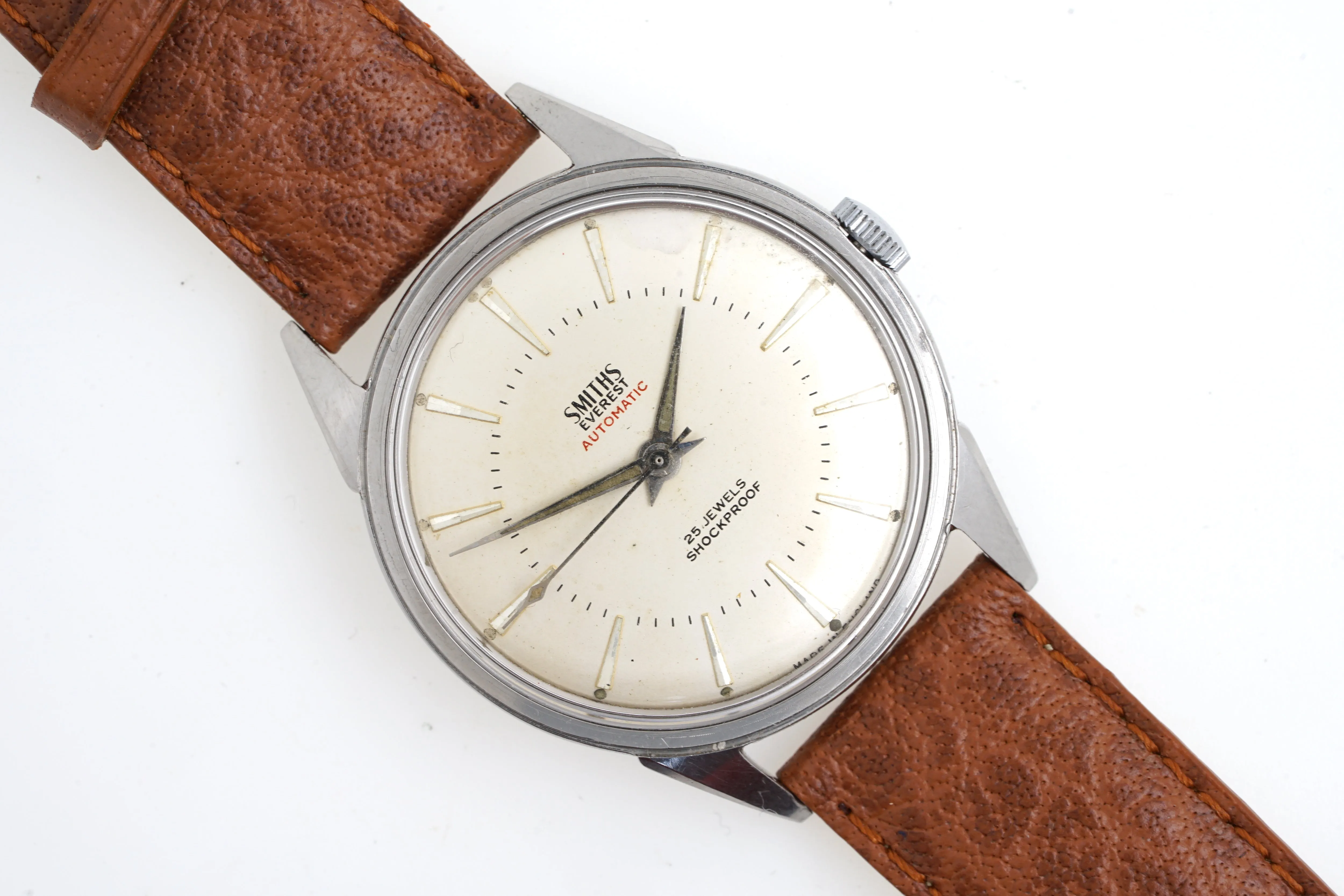 EVEREST SMITHS AUTOMATIC STAINLESS STEEL 25 JEWEL ENGLISH WRISTWATCH
