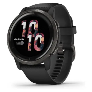 Garmin Venu 2 GPS Fitness Smartwatch (33mm) AMOLED Display Corning Gorilla Glass 3 with 22mm Silicone Smart Watch Strap, Health Monitoring, Music Streaming, Activity & Safety Tracker, Fitness & Training Programs - Wearable Technology