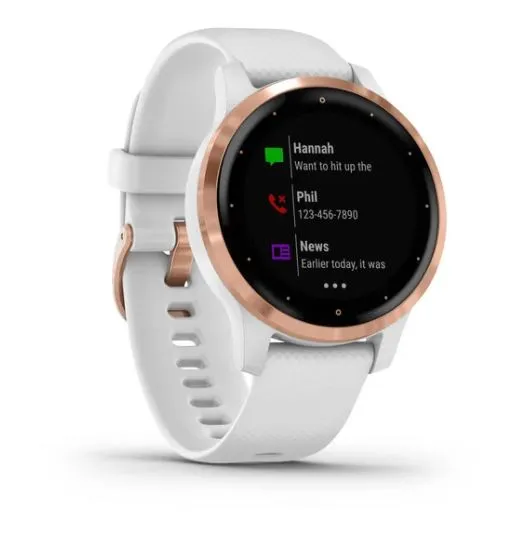 Garmin Vivoactive 4S Smart Watch - Rose Gold with White Band (Refurbished Grade- B)