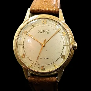 GRUEN Precision Auto-Wind Watch 17 Jewels Bumper Automatic Wristwatch