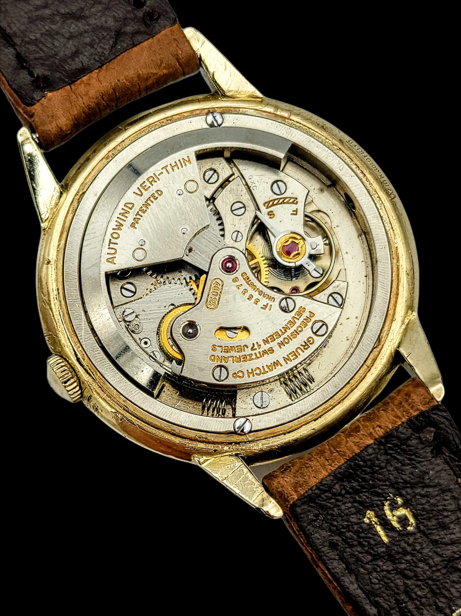GRUEN Precision Auto-Wind Watch 17 Jewels Bumper Automatic Wristwatch