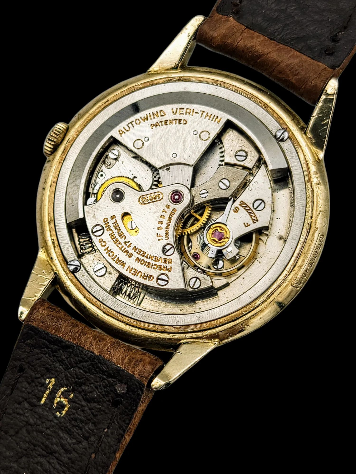 GRUEN Precision Auto-Wind Watch 17 Jewels Bumper Automatic Wristwatch