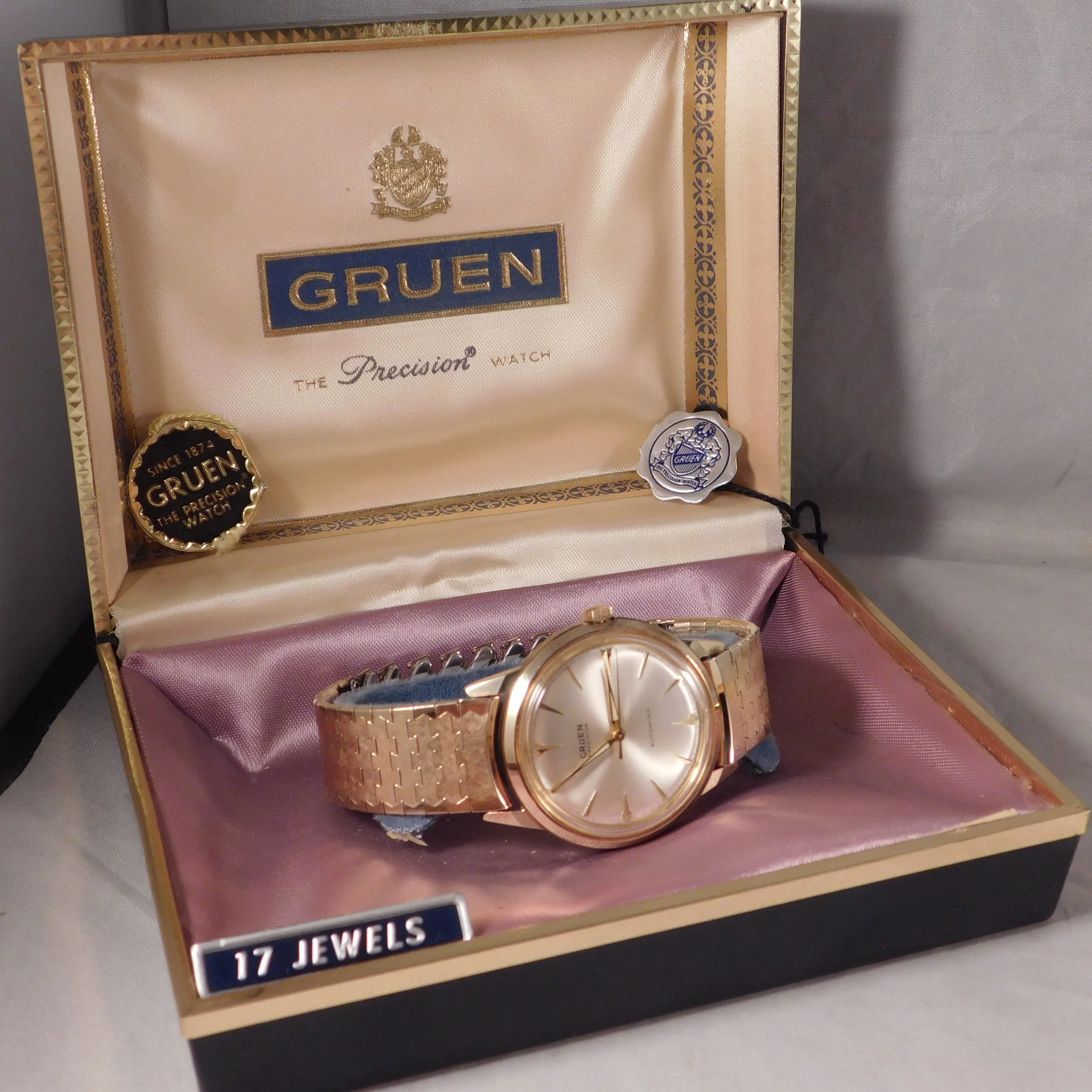 Gruen Precision (New In Box) Vintage 1960's Automatic Mens Watch....34mm