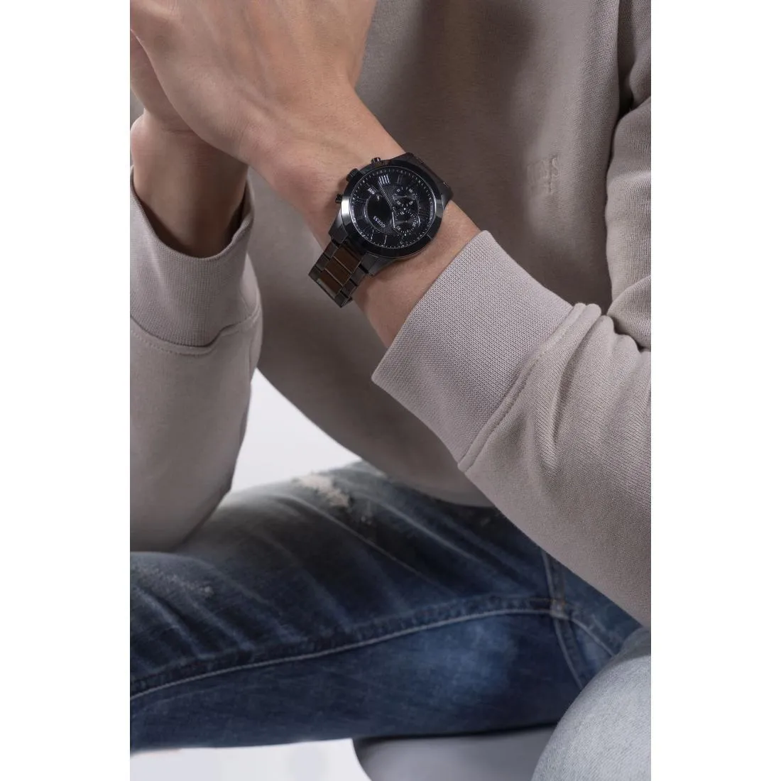Guess Black Dial 45 mm Men Analog Watch - W0668G5