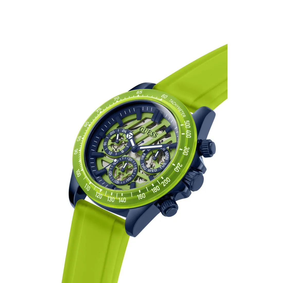 Guess Sport 44 mm Size Green Dial Men Chronograph Watch - GW0578G1