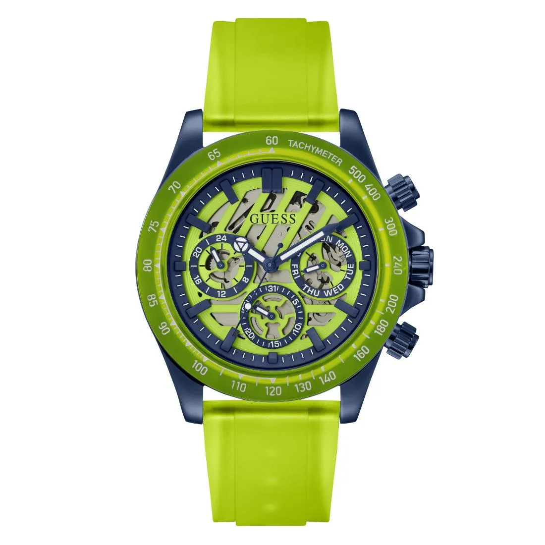 Guess Sport 44 mm Size Green Dial Men Chronograph Watch - GW0578G1