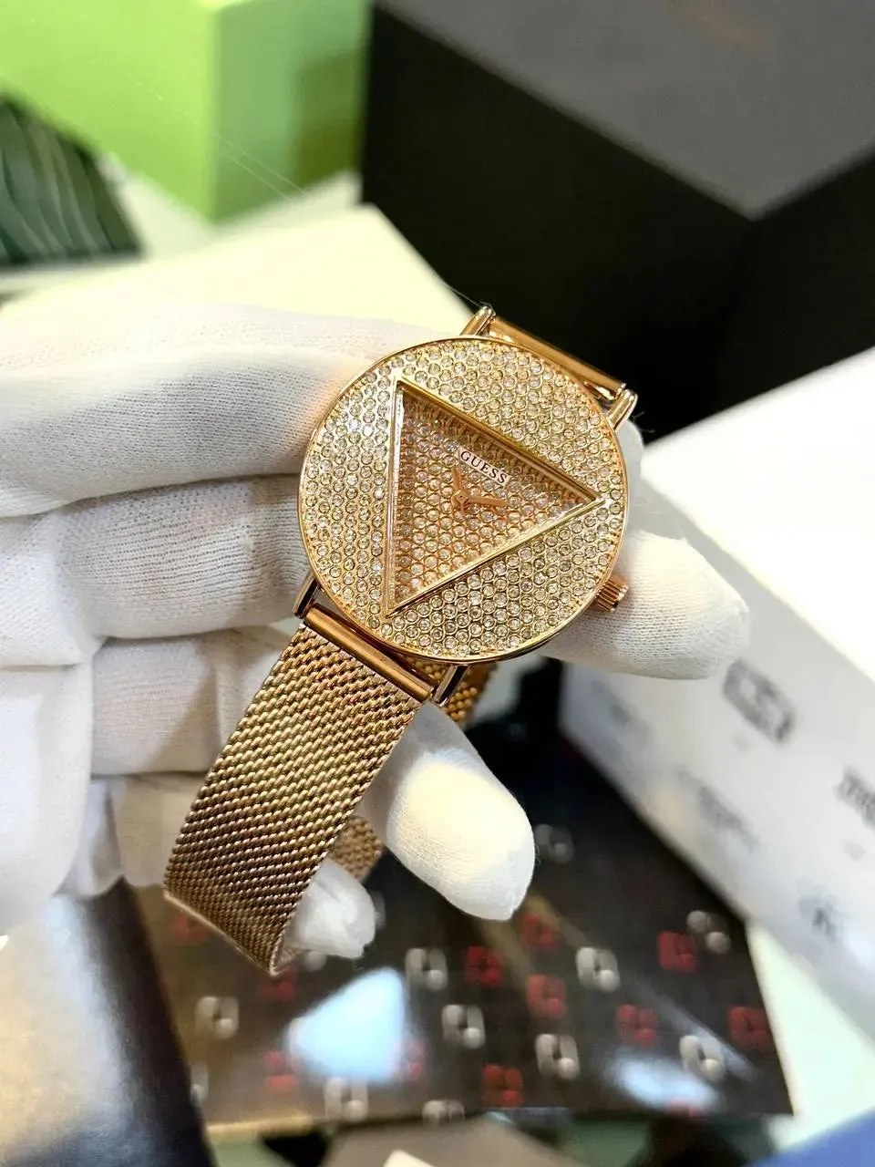 Guess Women's Watch Premium Collection with Metal Chain