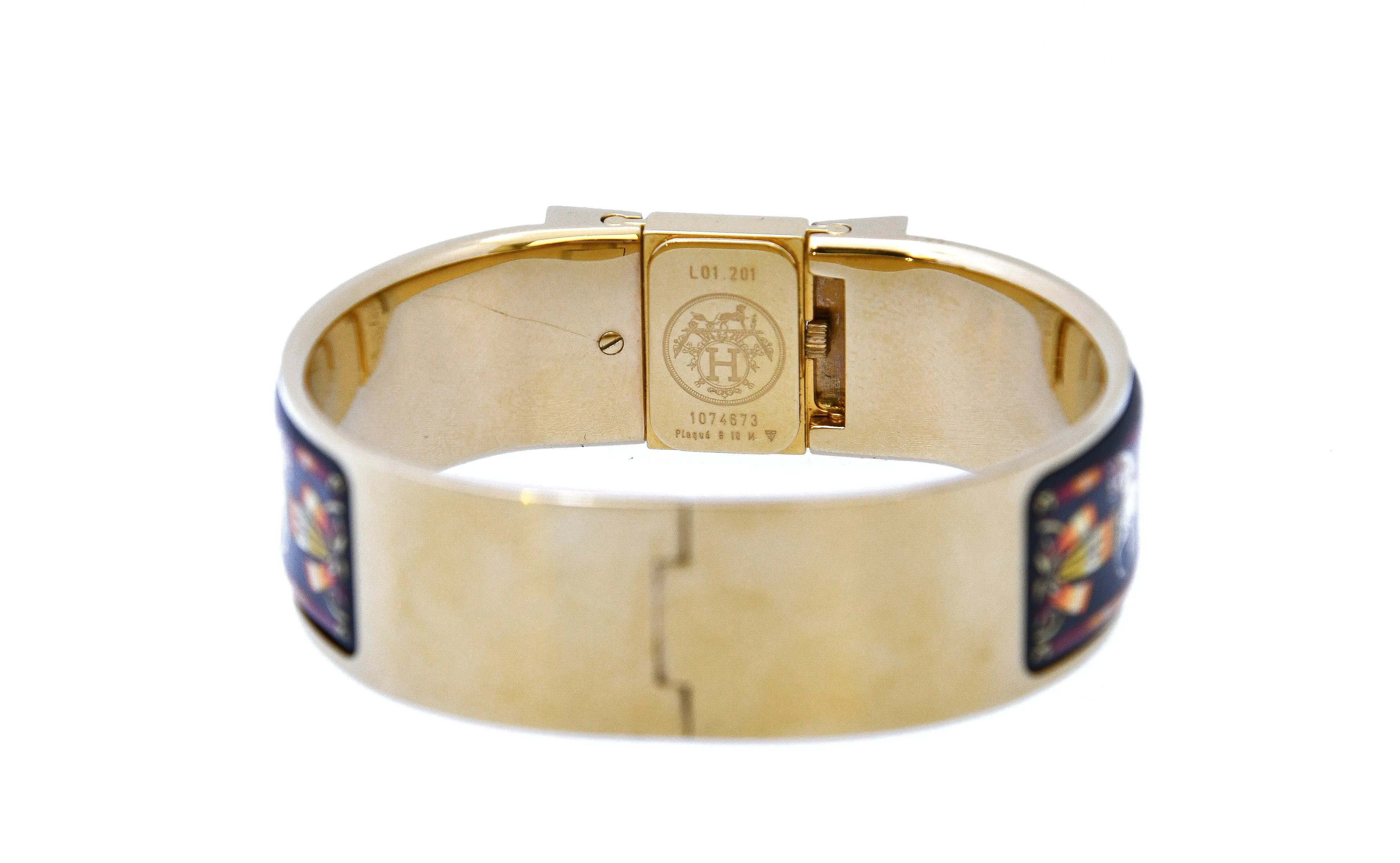 HERMÈS LOQUET EQUESTRIAN DIAMONDS BEZEL BANGLE WATCH