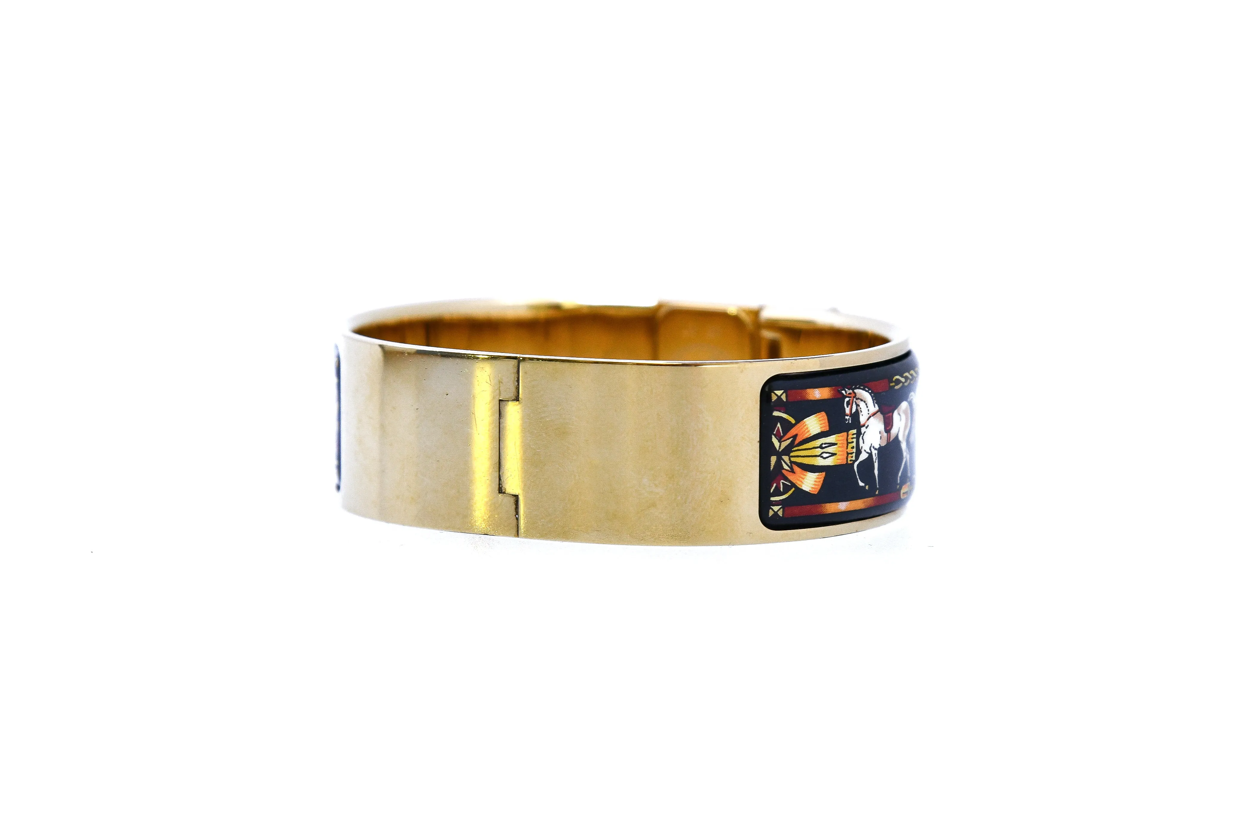 HERMÈS LOQUET EQUESTRIAN DIAMONDS BEZEL BANGLE WATCH