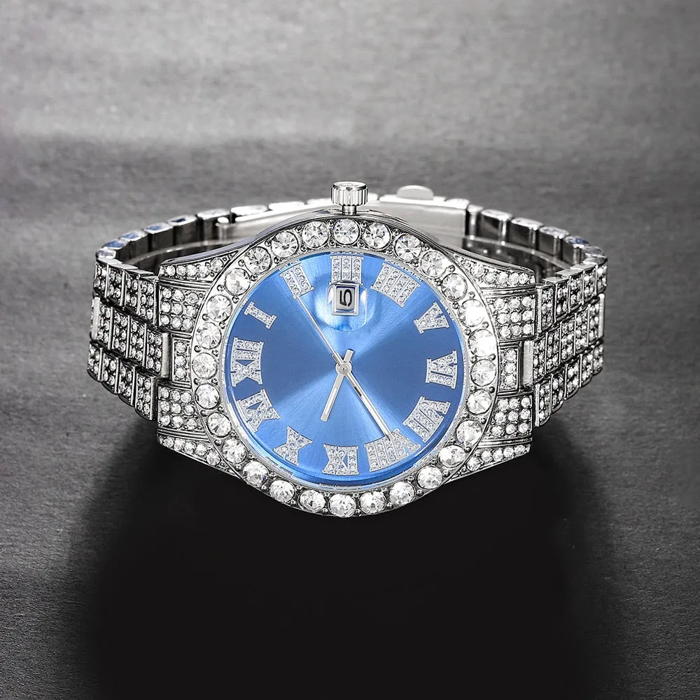 Hip Hop Iced Out Men Women Watch With Bracelet