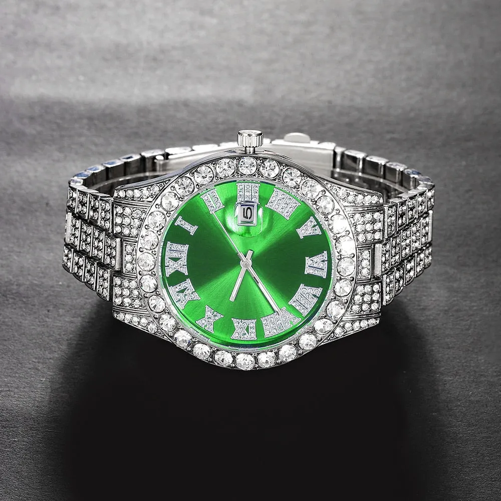 Hip Hop Iced Out Men Women Watch With Bracelet
