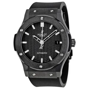 Hublot Classic Fusion Black Carbon Fiber Dial Automatic Black Rubber Men's Watch 511.CM.1770.RX