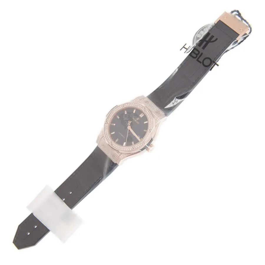 Hublot Classic Fusion Mat Black Dial Automatic Men's 18 Carat Rose Gold Watch 542.OX.1181.LR.1704