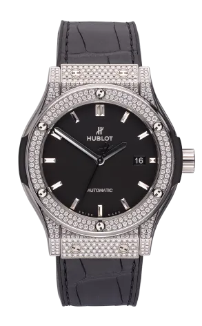 Hublot Classic Fusion Titanium Pavé Stainless steel & Diamonds Unisex Watch