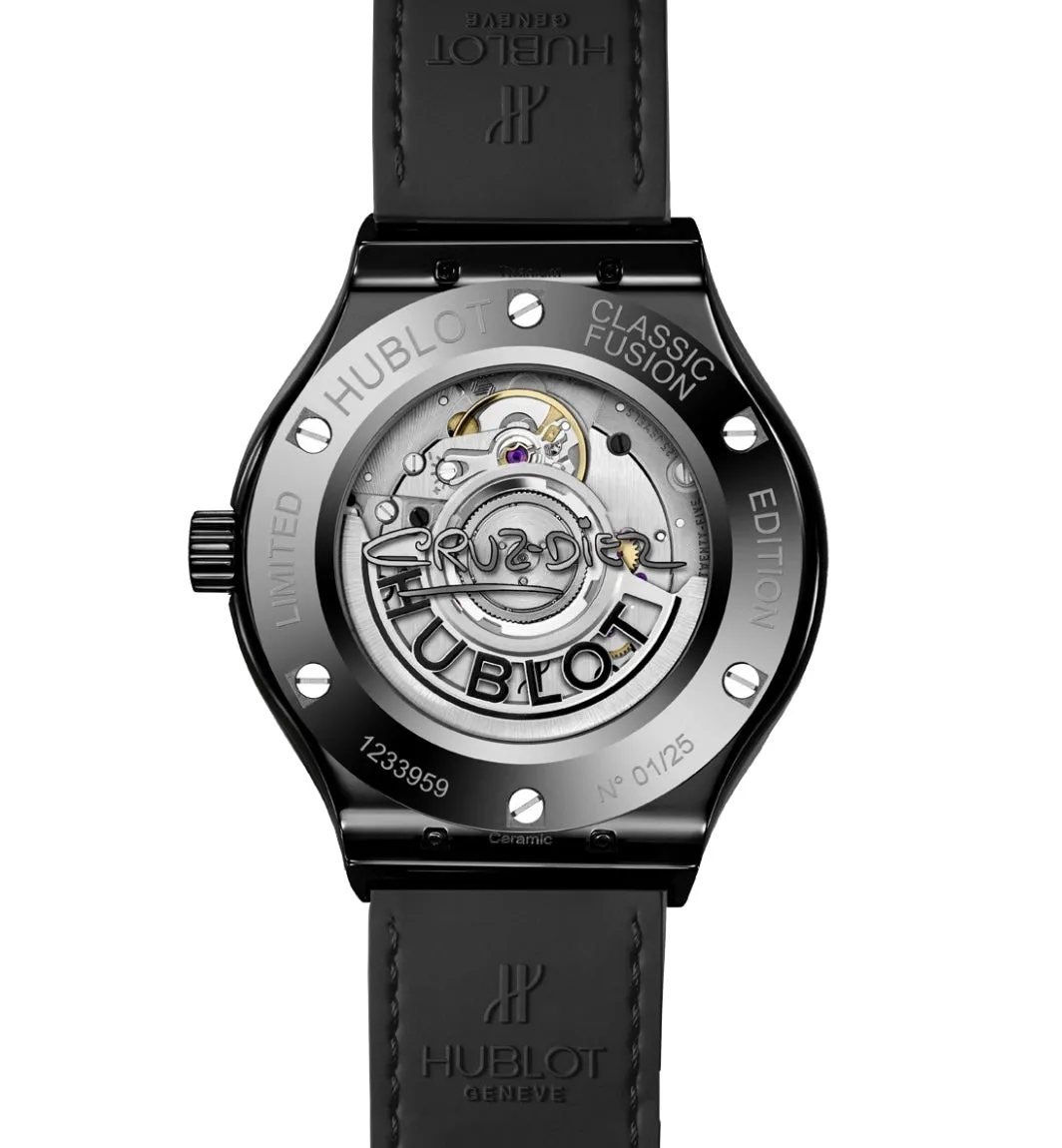 Hublot Cruz Diez Limeted Edition Black Ceramic Lady's Watch