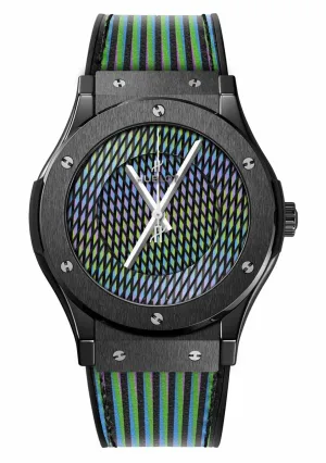 Hublot Cruz Diez Limeted Edition Black Ceramic Lady's Watch