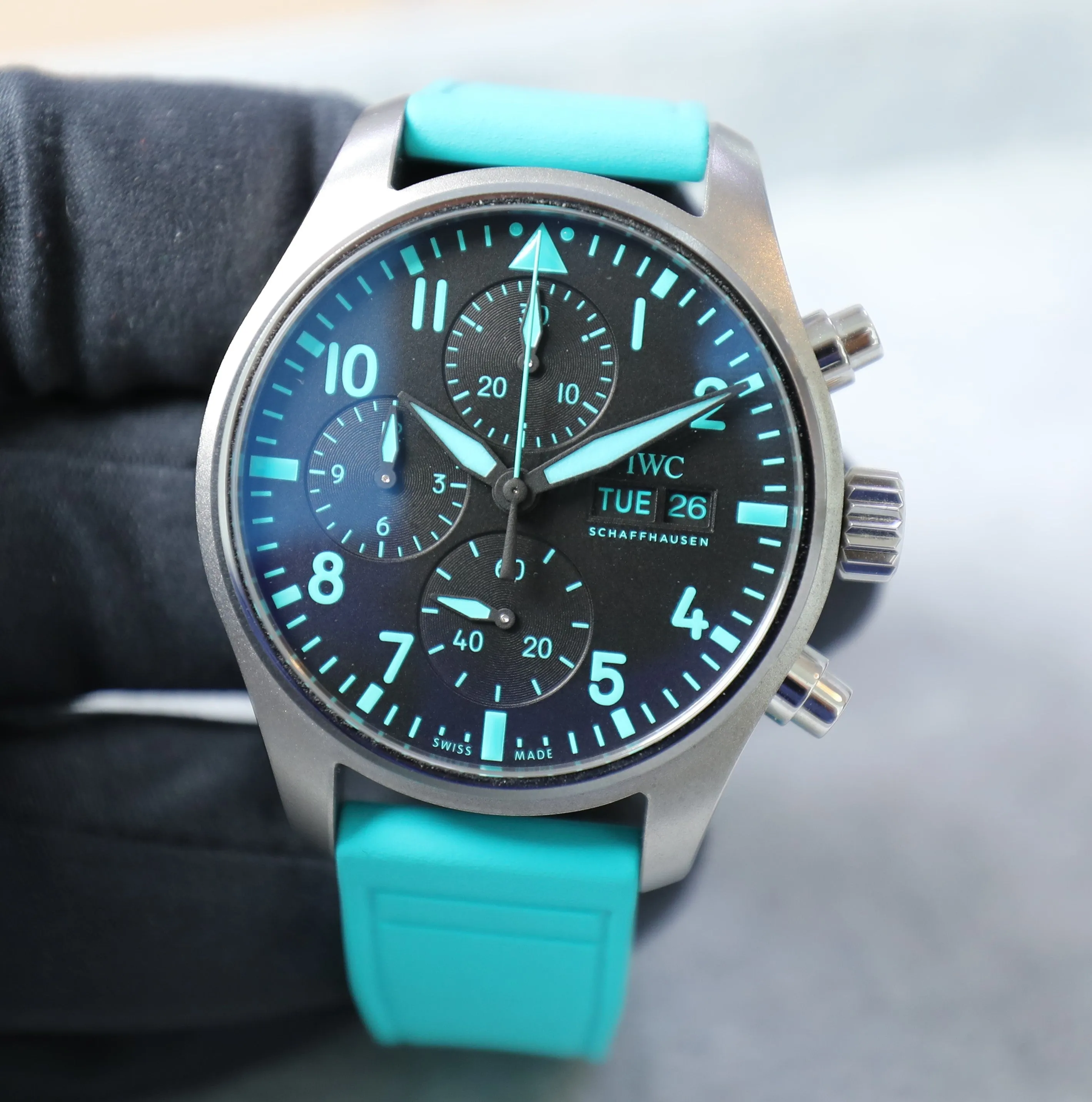 IWC Pilot Chronograph 41mm – Mercedes-AMG Petronas Formula One Limited Edition – New – Full Set