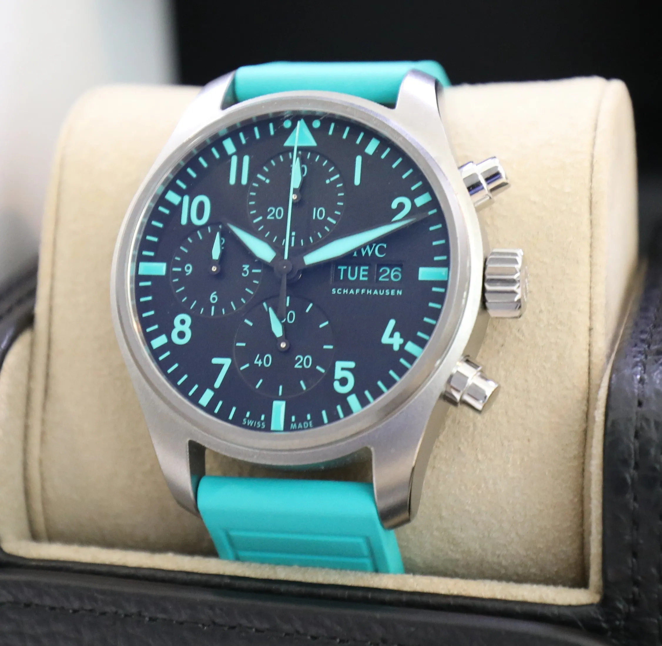 IWC Pilot Chronograph 41mm – Mercedes-AMG Petronas Formula One Limited Edition – New – Full Set