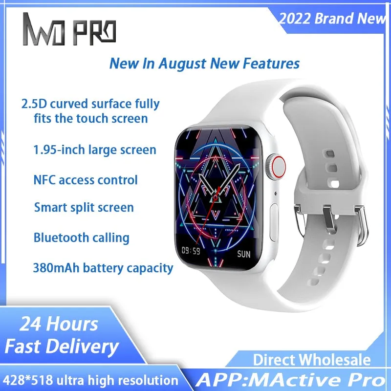 IWO PRO 2022 NEW Men Smart Watch SmartWatch NFC 90MHz High Brush 1.95IPS Large Screen 428*518 Resolution PK W58 W28 MAX DT8 MAX