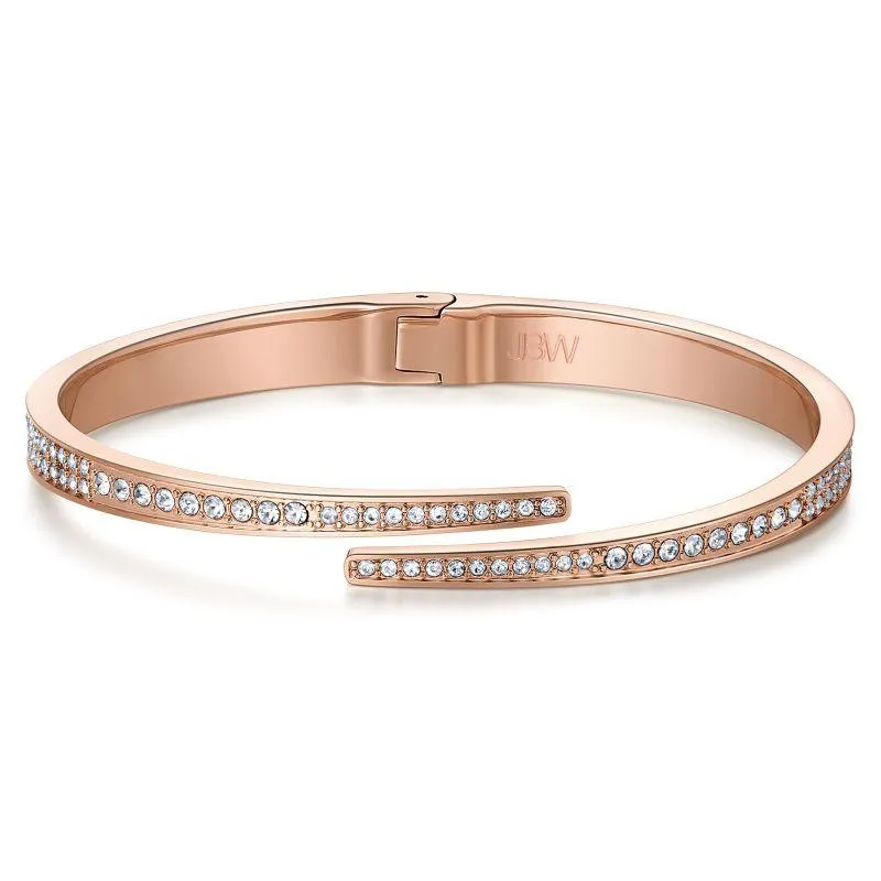 JBW Women's Mondrian Stainless Steel Watch and Bracelet Jewelry Set - 0.16 ctw Diamond - Rose Gold - J6303