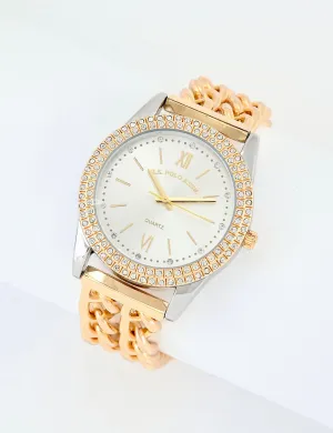LADIES CLASSIC GOLD LINK BRACELET WATCH