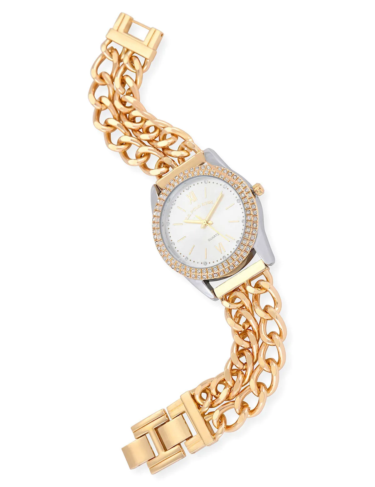 LADIES CLASSIC GOLD LINK BRACELET WATCH