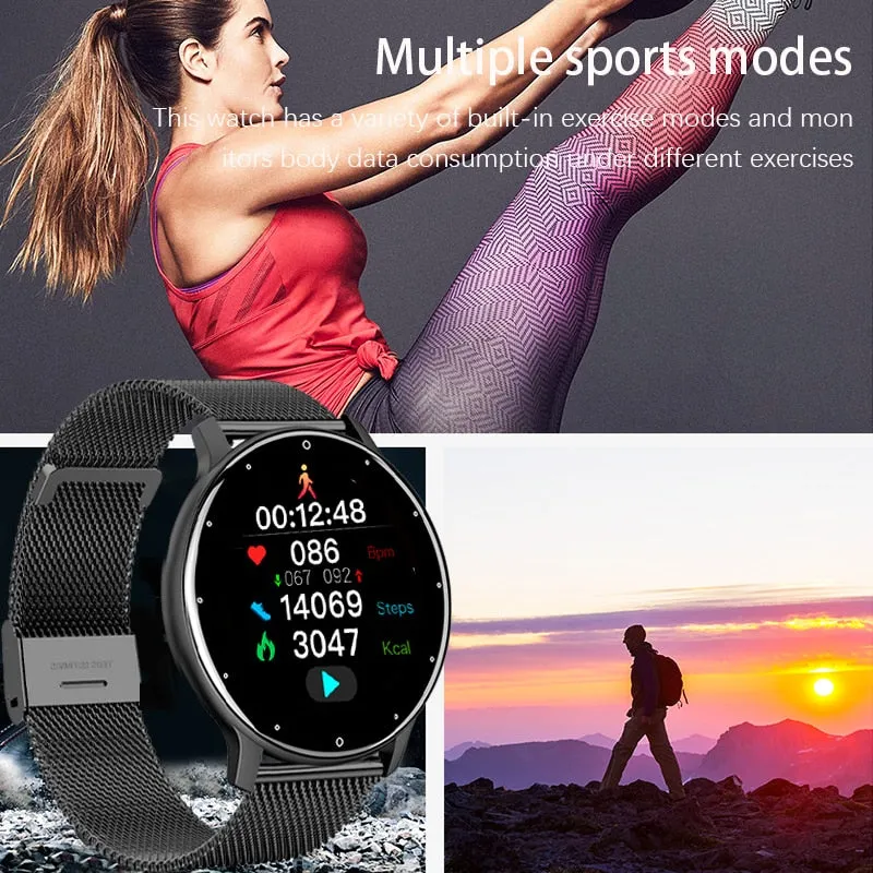 LIGE 2022 Smart watch Ladies Full touch Screen Sports Fitness watch IP67 waterproof Bluetooth For Android iOS Smart watch Female
