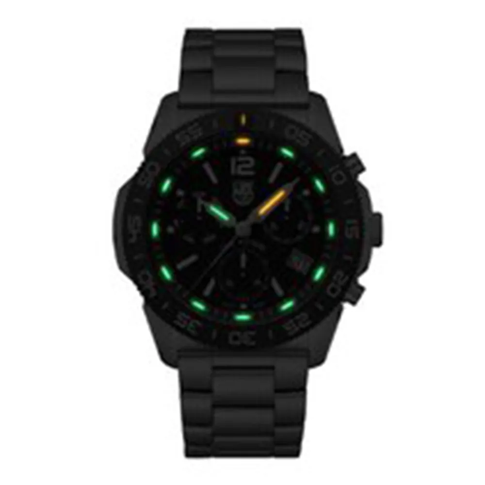 Luminox Mens Black Dial Silver Stainless Steel Band Ronda Z60 Watch - XS.3142