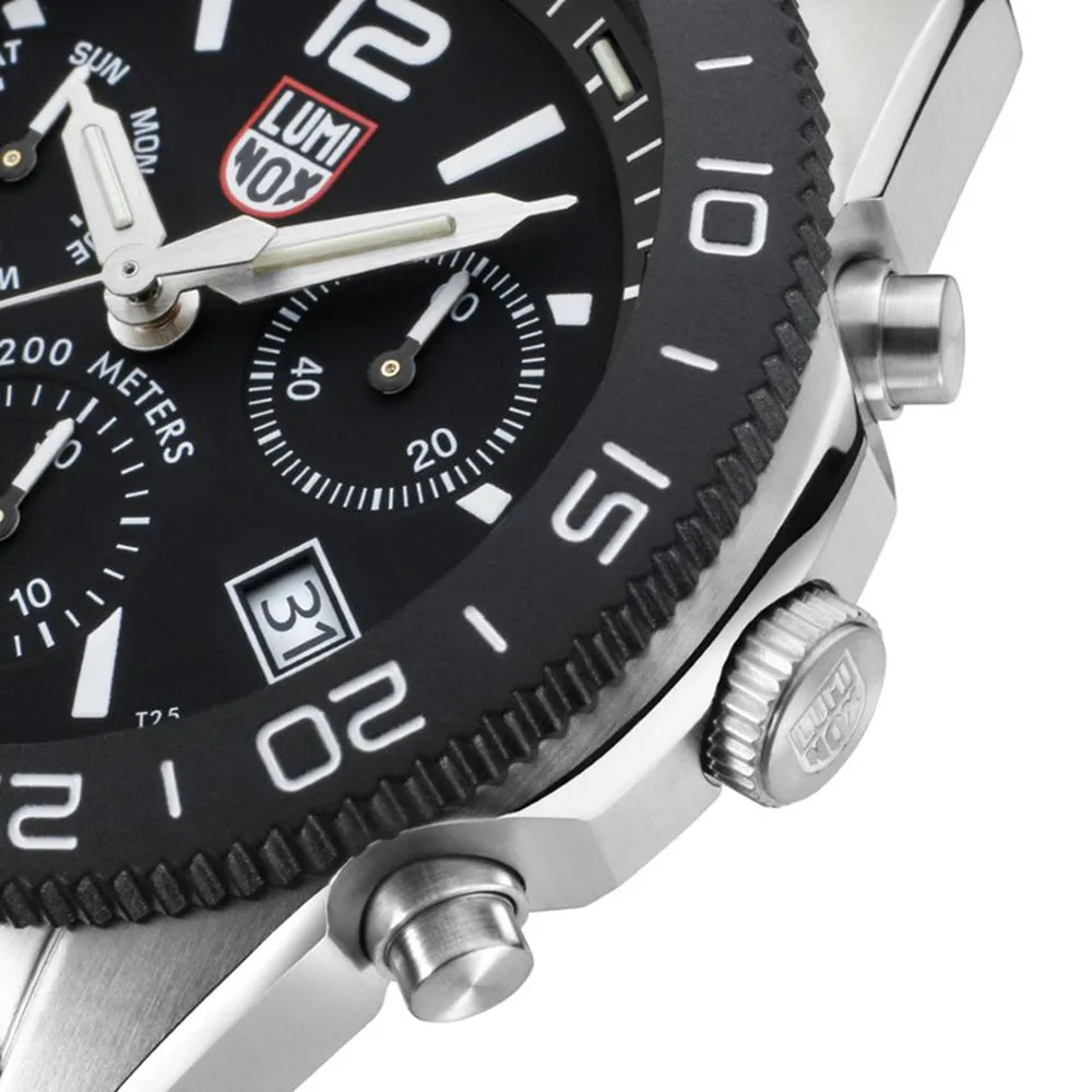 Luminox Mens Black Dial Silver Stainless Steel Band Ronda Z60 Watch - XS.3142