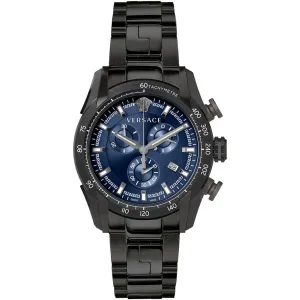 Luxury Black Stainless Steel Chronograph Watch for Men