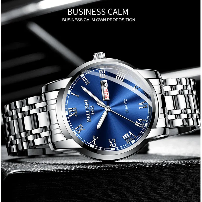 Luxury Steel Men's Calendar Watch
