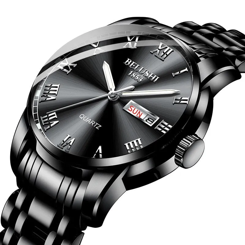 Luxury Steel Men's Calendar Watch