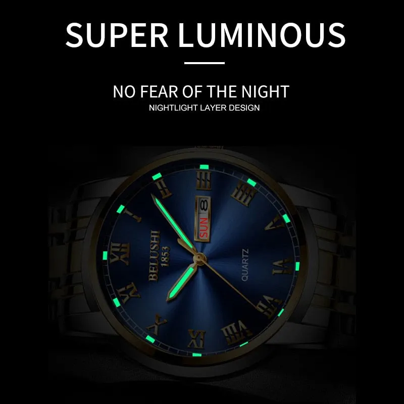 Luxury Steel Men's Calendar Watch