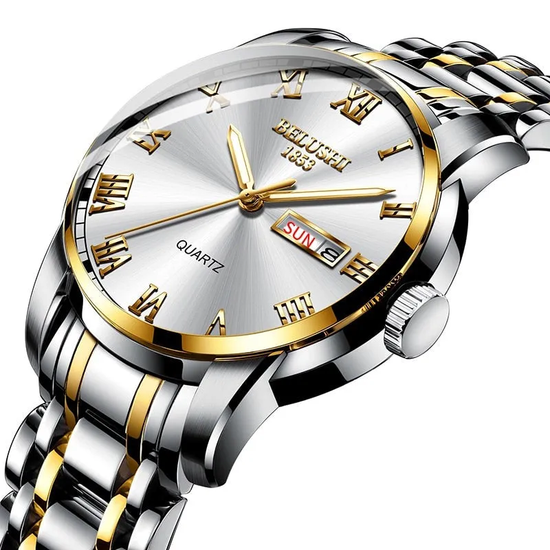 Luxury Steel Men's Calendar Watch