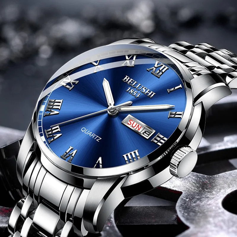 Luxury Steel Men's Calendar Watch
