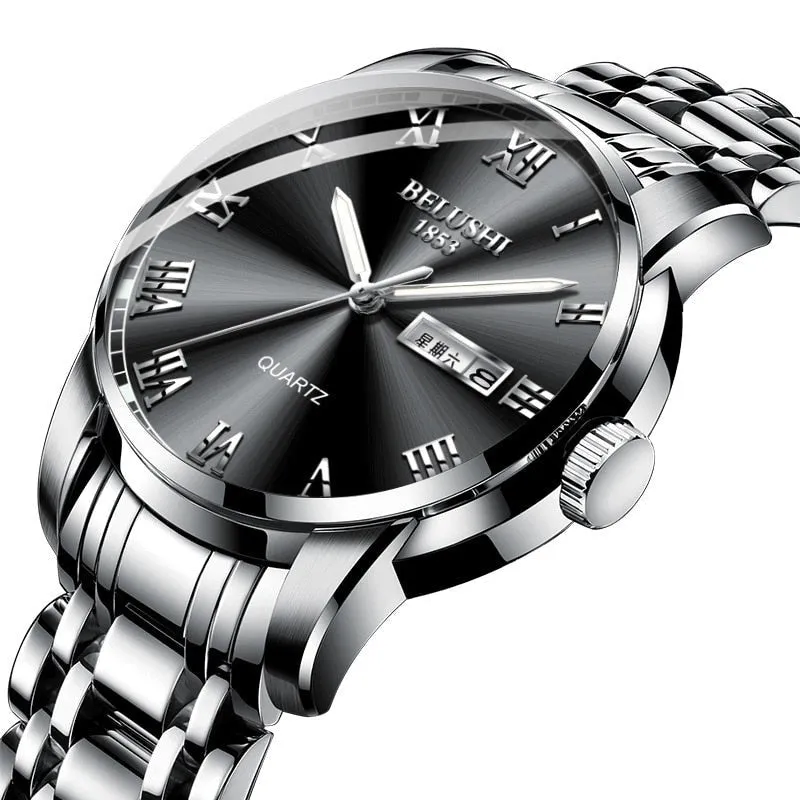 Luxury Steel Men's Calendar Watch