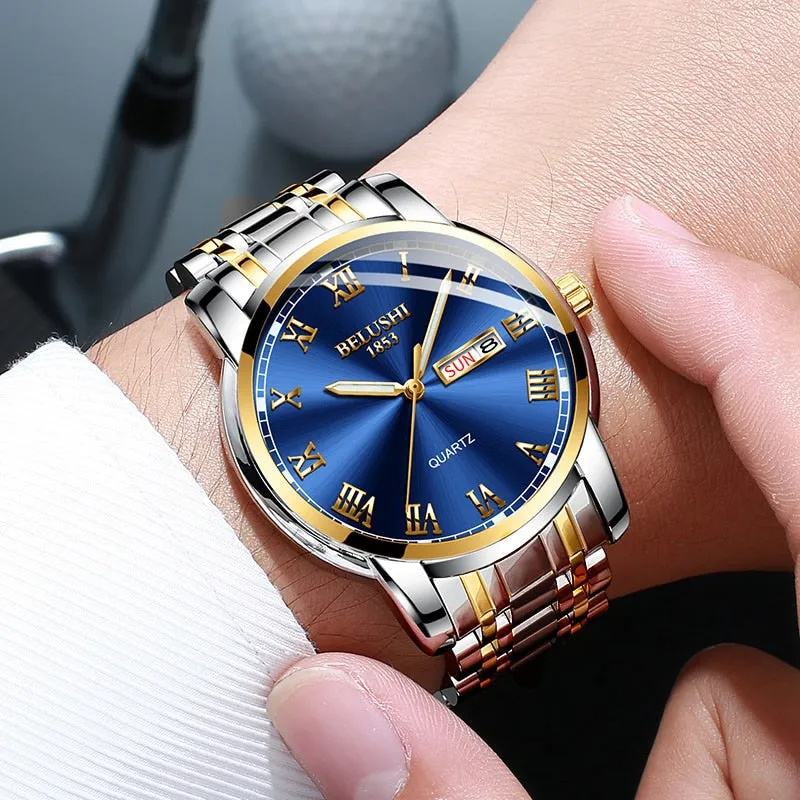 Luxury Steel Men's Calendar Watch