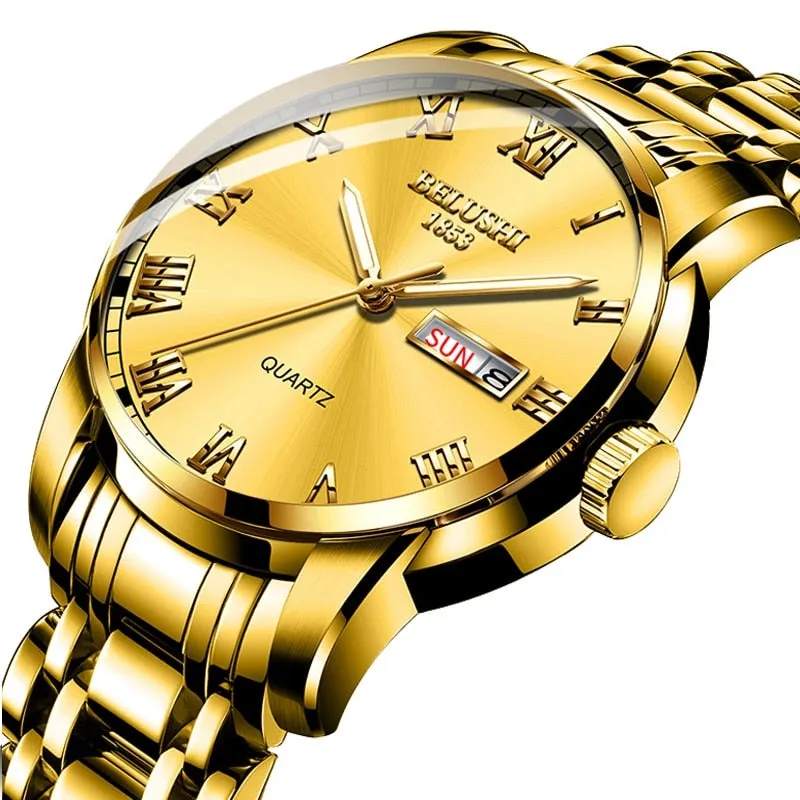 Luxury Steel Men's Calendar Watch