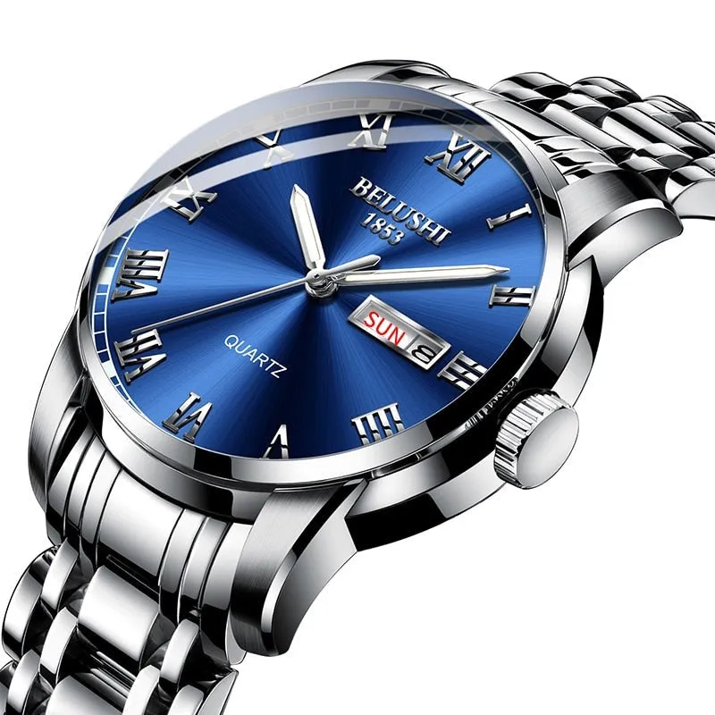 Luxury Steel Men's Calendar Watch